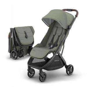imageUPPAbaby Minu V3 Travel Stroller  Lightweight  Compact Design  OneHand Fold  Unfold  from Birth  Overhead Compatible  Evelyn Meadow GreenCarbon FrameChestnut LeatherEvelyn Meadow GreenGraphite FrameChestnut Leather