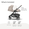 image:imageUPPAbaby Cruz V3 Stroller  from Birth  Car Seat Compatible  FullSize Reversible Seat  Infant Insert Bug and Rain Shields Included  James BlackCarbon FrameBlack LeatherAda Sandstone Mlange