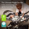 image:imageUPPAbaby Cruz V3 Stroller  from Birth  Car Seat Compatible  FullSize Reversible Seat  Infant Insert Bug and Rain Shields Included  James BlackCarbon FrameBlack LeatherCallum Stone Blue