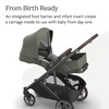 image:imageUPPAbaby Cruz V3 Stroller  from Birth  Car Seat Compatible  FullSize Reversible Seat  Infant Insert Bug and Rain Shields Included  James BlackCarbon FrameBlack LeatherEvelyn Meadow Green