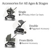 image:imageUPPAbaby Cruz V3 Stroller  from Birth  Car Seat Compatible  FullSize Reversible Seat  Infant Insert Bug and Rain Shields Included  James BlackCarbon FrameBlack LeatherEvelyn Meadow Green