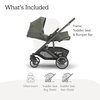 image:imageUPPAbaby Cruz V3 Stroller  from Birth  Car Seat Compatible  FullSize Reversible Seat  Infant Insert Bug and Rain Shields Included  James BlackCarbon FrameBlack LeatherEvelyn Meadow Green