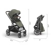 image:imageUPPAbaby Cruz V3 Stroller  from Birth  Car Seat Compatible  FullSize Reversible Seat  Infant Insert Bug and Rain Shields Included  James BlackCarbon FrameBlack LeatherEvelyn Meadow Green