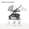 image:imageUPPAbaby Cruz V3 Stroller  from Birth  Car Seat Compatible  FullSize Reversible Seat  Infant Insert Bug and Rain Shields Included  James BlackCarbon FrameBlack LeatherSavannah Pearl Gray Jacquard