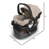 image:imageUPPAbaby Mesa V3 Infant Car Seat  Easy Installation  SmartSecure Technology  Attaches to Stroller  Base  Infant Insert Included  Ada SandstoneDeclan Oat Mlange