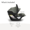image:imageUPPAbaby Mesa V3 Infant Car Seat  Easy Installation  SmartSecure Technology  Attaches to Stroller  Base  Infant Insert Included  Ada SandstoneEvelyn Meadow Green