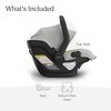 image:imageUPPAbaby Mesa V3 Infant Car Seat  Easy Installation  SmartSecure Technology  Attaches to Stroller  Base  Infant Insert Included  Ada SandstoneSavannah Pearl Gray Jacquard