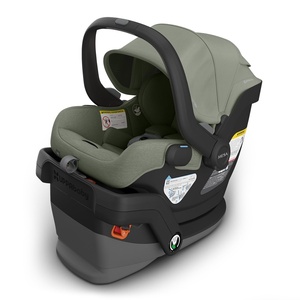 image:imageUPPAbaby Mesa V3 Infant Car Seat  Easy Installation  SmartSecure Technology  Attaches to Stroller  Base  Infant Insert Included  Ada SandstoneEvelyn Meadow Green