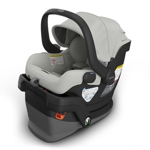 image:imageUPPAbaby Mesa V3 Infant Car Seat  Easy Installation  SmartSecure Technology  Attaches to Stroller  Base  Infant Insert Included  Ada SandstoneSavannah Pearl Gray Jacquard