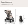 image:imageUPPAbaby Kona Stroller  Compact from Birth Car Seat Compatible  AdaAda Sandstone Mlange