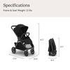 image:imageUPPAbaby Kona Stroller  Compact from Birth Car Seat Compatible  AdaJames Black