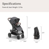 image:imageUPPAbaby Kona Stroller  Compact from Birth Car Seat Compatible  AdaRowan Graphite